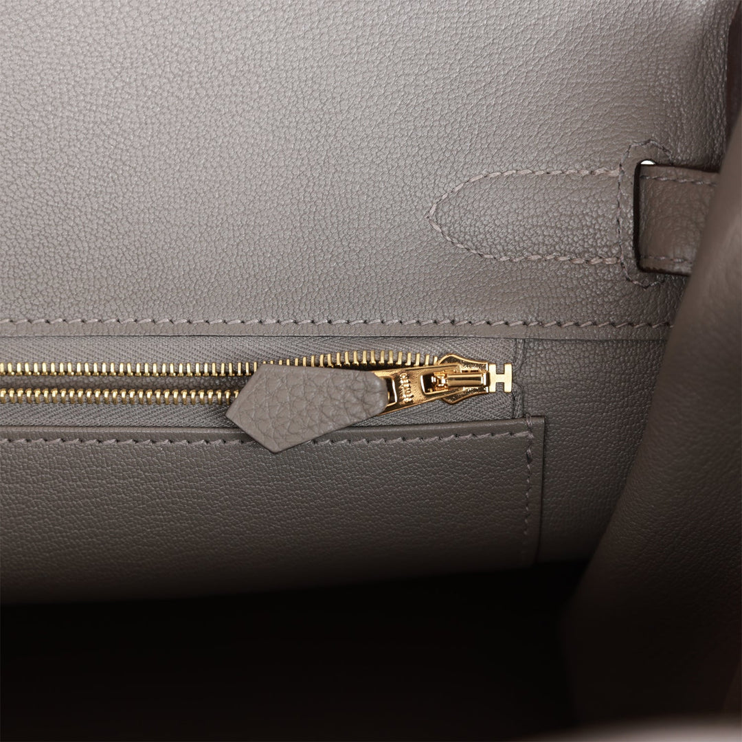 Top quality Hermes Birkin 30 Gris Meyer Togo Rose Gold Hardware