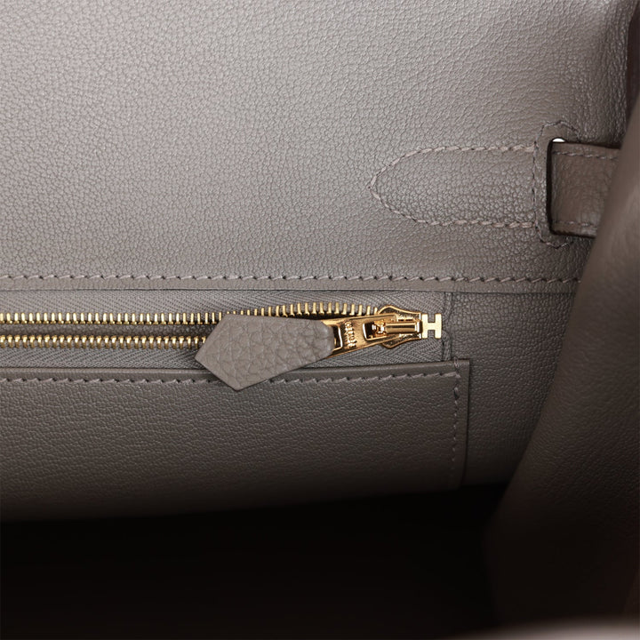 Top quality Hermes Birkin 30 Gris Meyer Togo Rose Gold Hardware