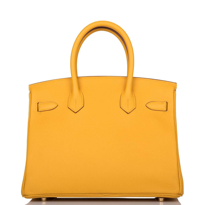 Hermes Birkin 30 Jaune Ambre Togo Gold Hardware