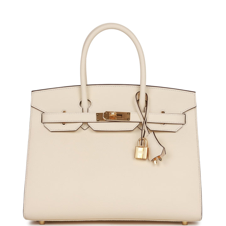 Hermes Birkin 30 Sellier Nata Epsom Gold Hardware