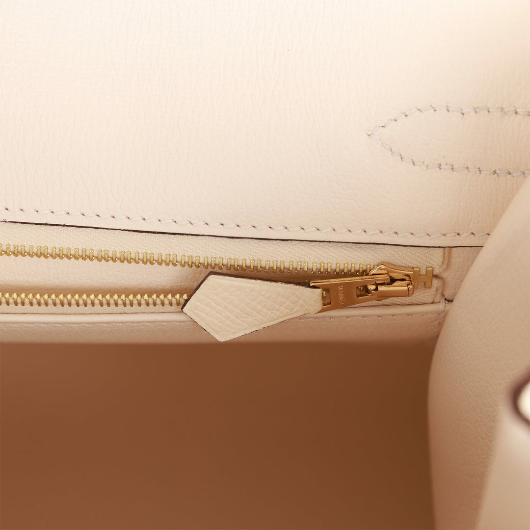 Hermes Birkin 30 Sellier Nata Epsom Gold Hardware