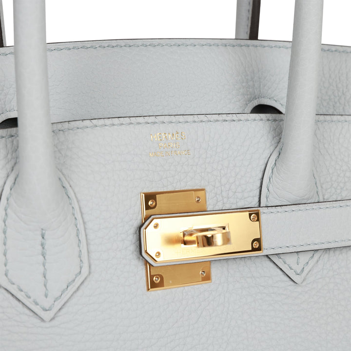 Hermes Birkin 30 Bleu Pale Clemence Gold Hardware
