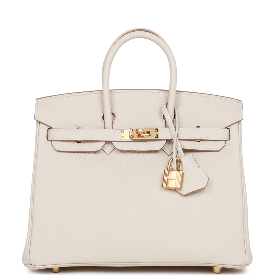 top quality Hermes Birkin 25 Craie Togo Gold Hardware