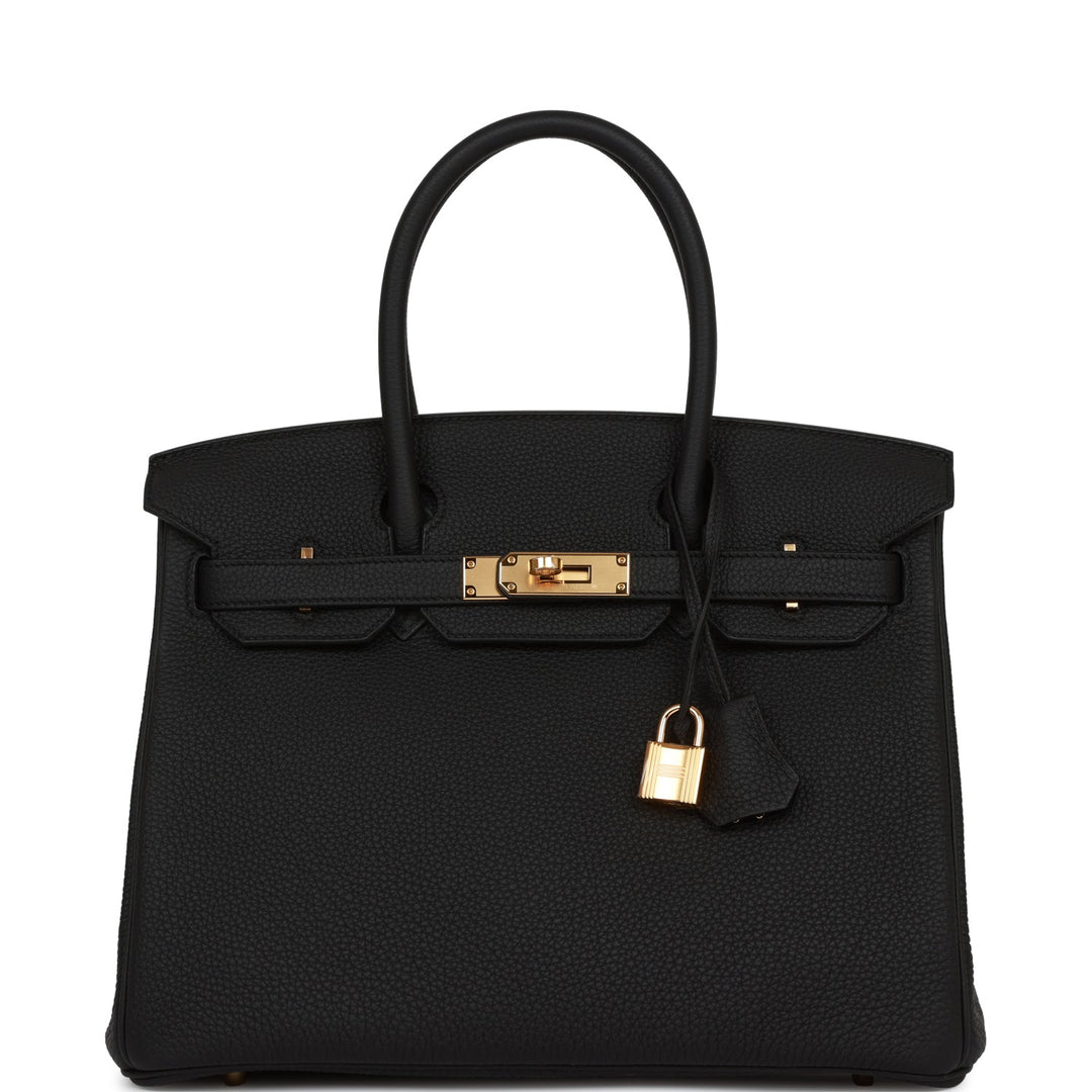 top quality Hermes Birkin 30 Black Togo Gold Hardware