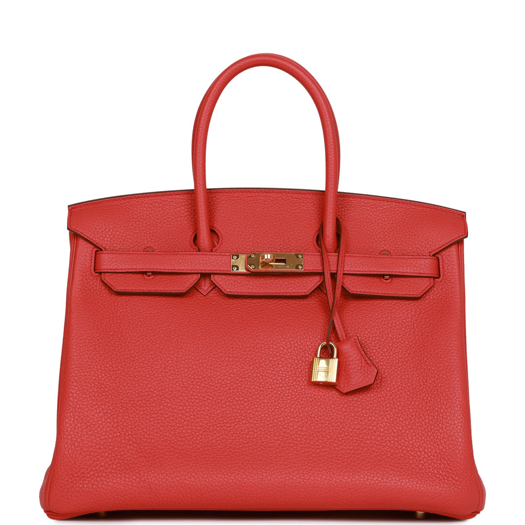 top quality Hermes Birkin 35 Bougainvillea Clemence Gold Hardware