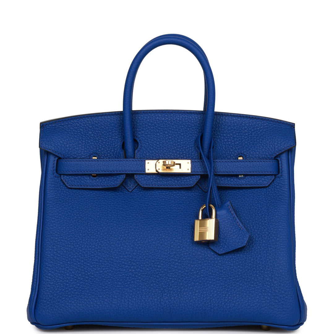 top quality Hermes Birkin 25 Bleu Royal Togo Gold Hardware