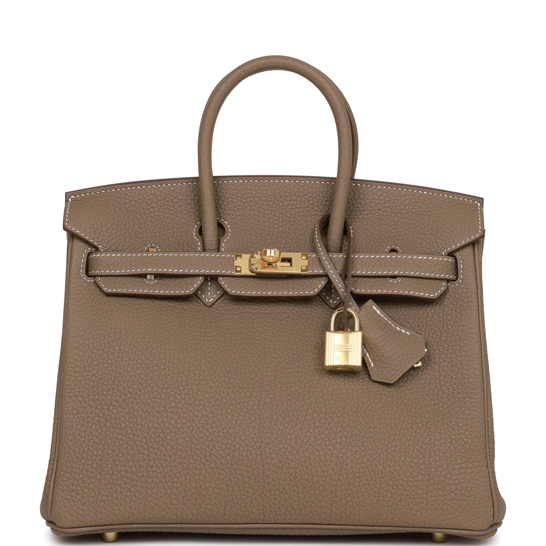 top quality Hermes Birkin 25 Etoupe Togo Gold Hardware
