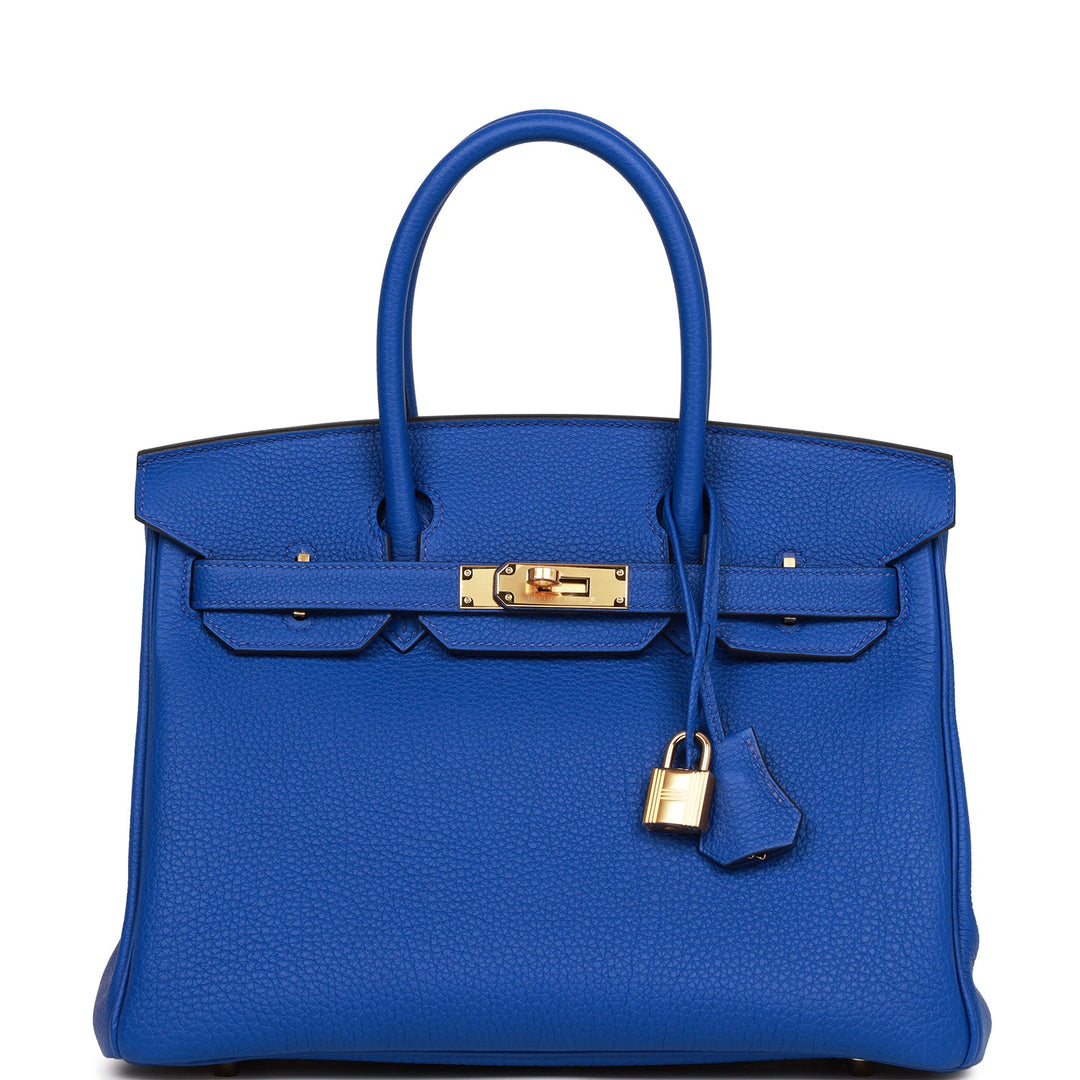 top quality Hermes Birkin 30 Bleu Royal Togo Gold Hardware