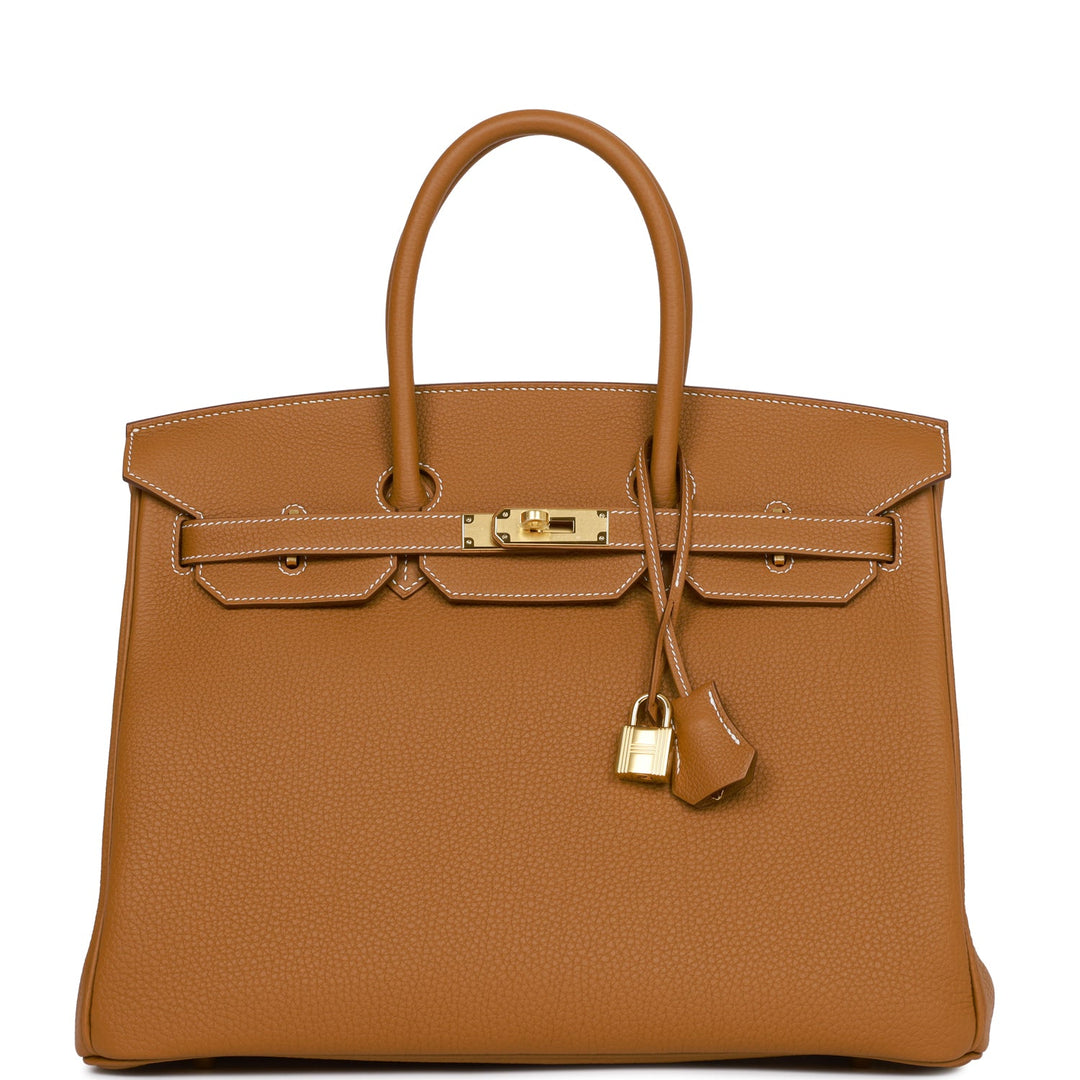 top quality Hermes Birkin 35 Gold Togo Gold Hardware