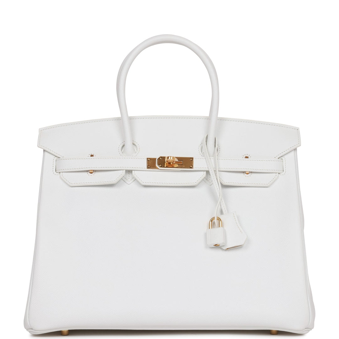 top quality Hermes Birkin 35 White Epsom Gold Hardware