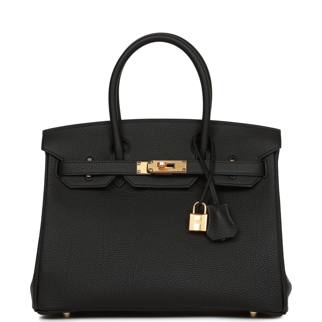 top quality Hermes Birkin 30 Black Togo Gold Hardware
