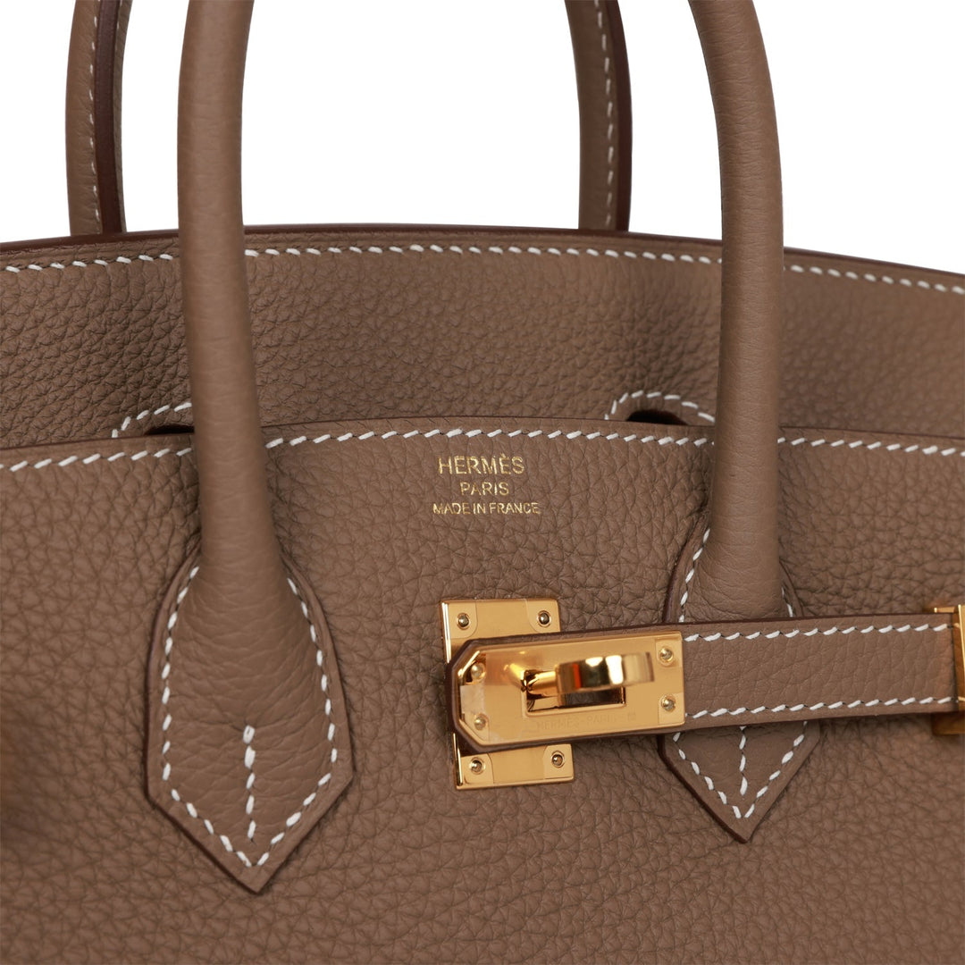 Hermes Birkin 25 Etoupe Togo Gold Hardware