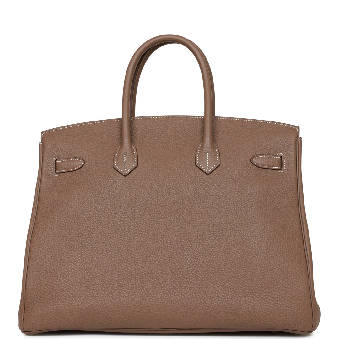 Top quality Hermes Birkin 35 Etoupe Togo Palladium Hardware