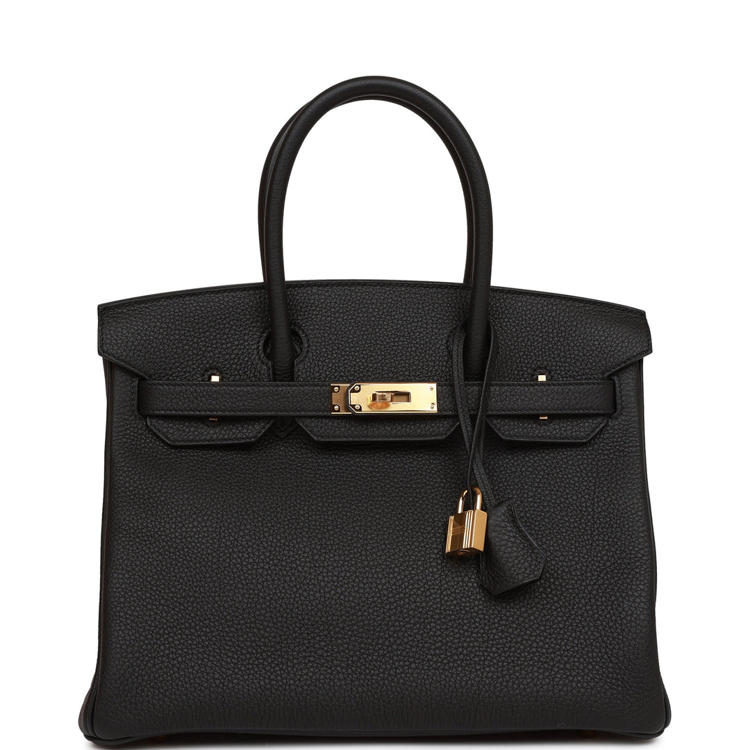 top quality Hermes Birkin 30 Black Togo Gold Hardware