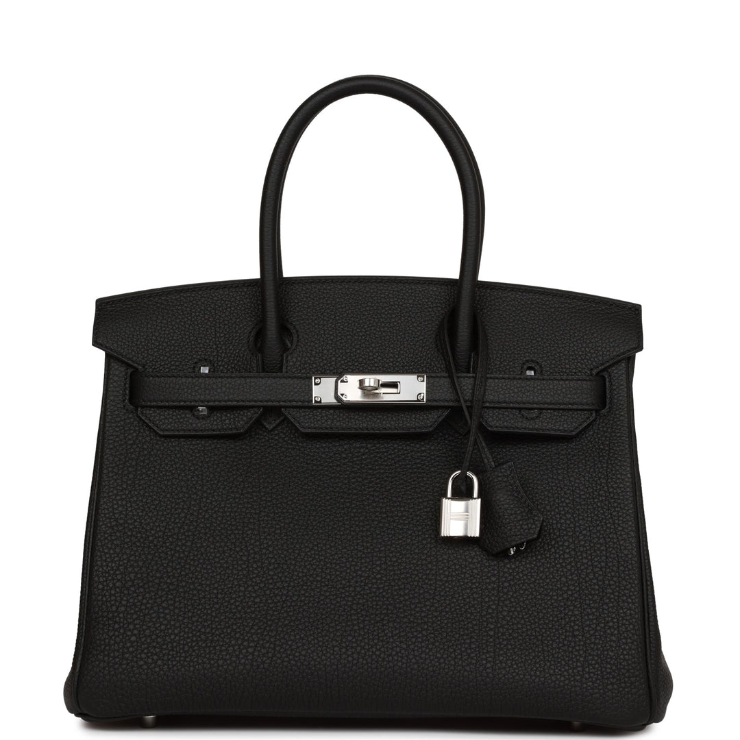 top quality Hermes Birkin 30 Black Togo Palladium Hardware