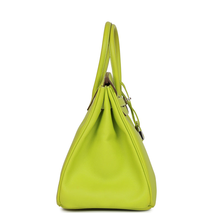 Pre-owned Top quality Hermes Birkin 35 Kiwi Candy Epsom Palladium Hardware
