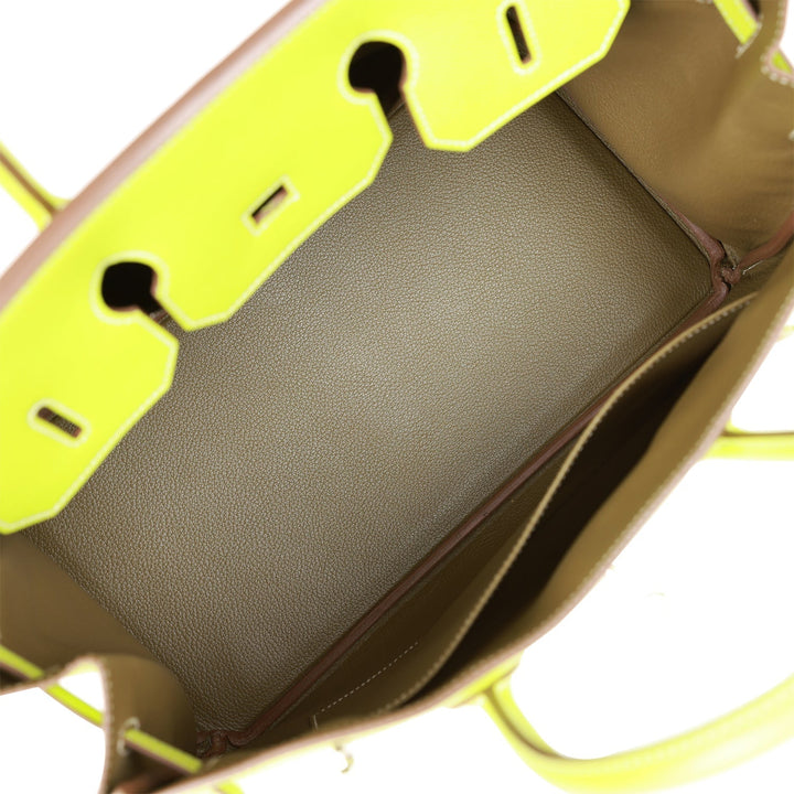 Pre-owned Top quality Hermes Birkin 35 Kiwi Candy Epsom Palladium Hardware