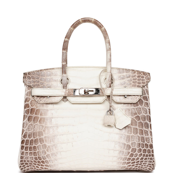 Top quality Hermes Birkin 30 Himalaya Niloticus Crocodile Palladium Hardware