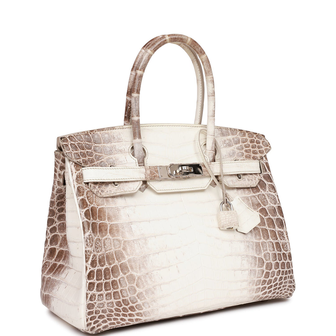 Top quality Hermes Birkin 30 Himalaya Niloticus Crocodile Palladium Hardware