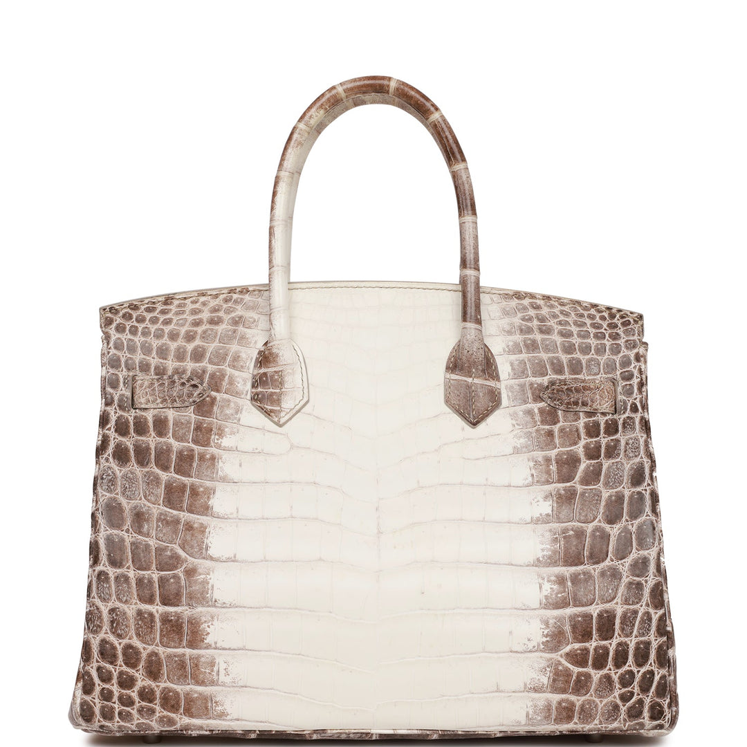 Top quality Hermes Birkin 30 Himalaya Niloticus Crocodile Palladium Hardware