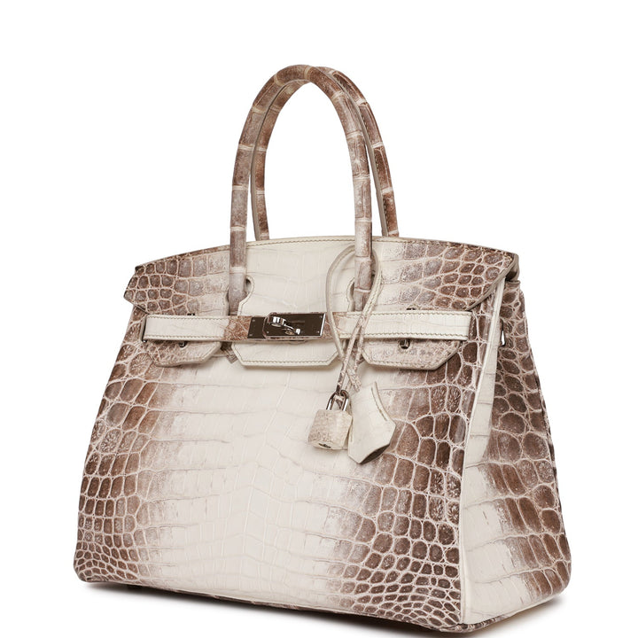 Top quality Hermes Birkin 30 Himalaya Niloticus Crocodile Palladium Hardware