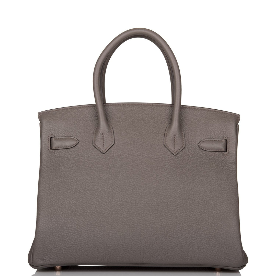 Hermes Birkin 30 Etain Togo Rose Gold Hardware