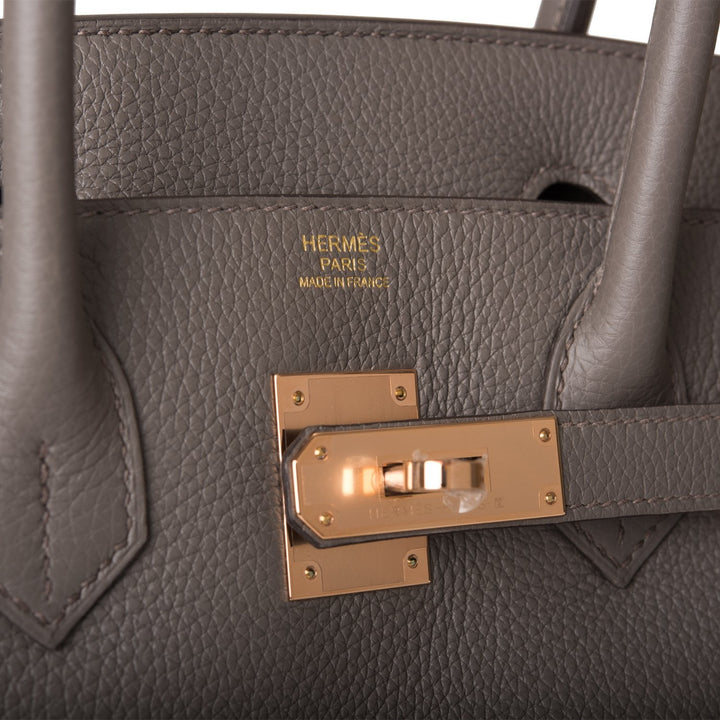 Hermes Birkin 30 Etain Togo Rose Gold Hardware