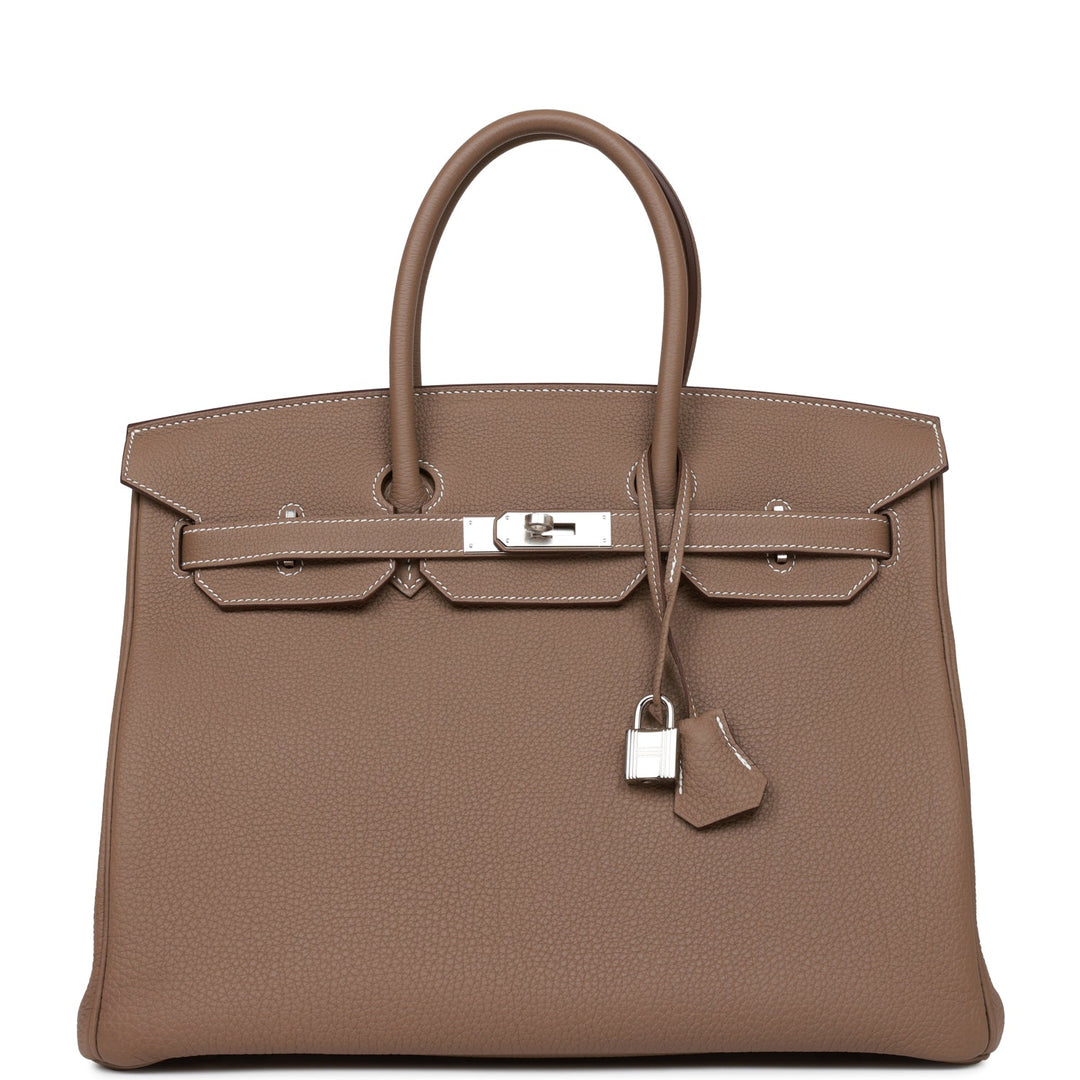 top quality Hermes Birkin 35 Etoupe Togo Palladium Hardware