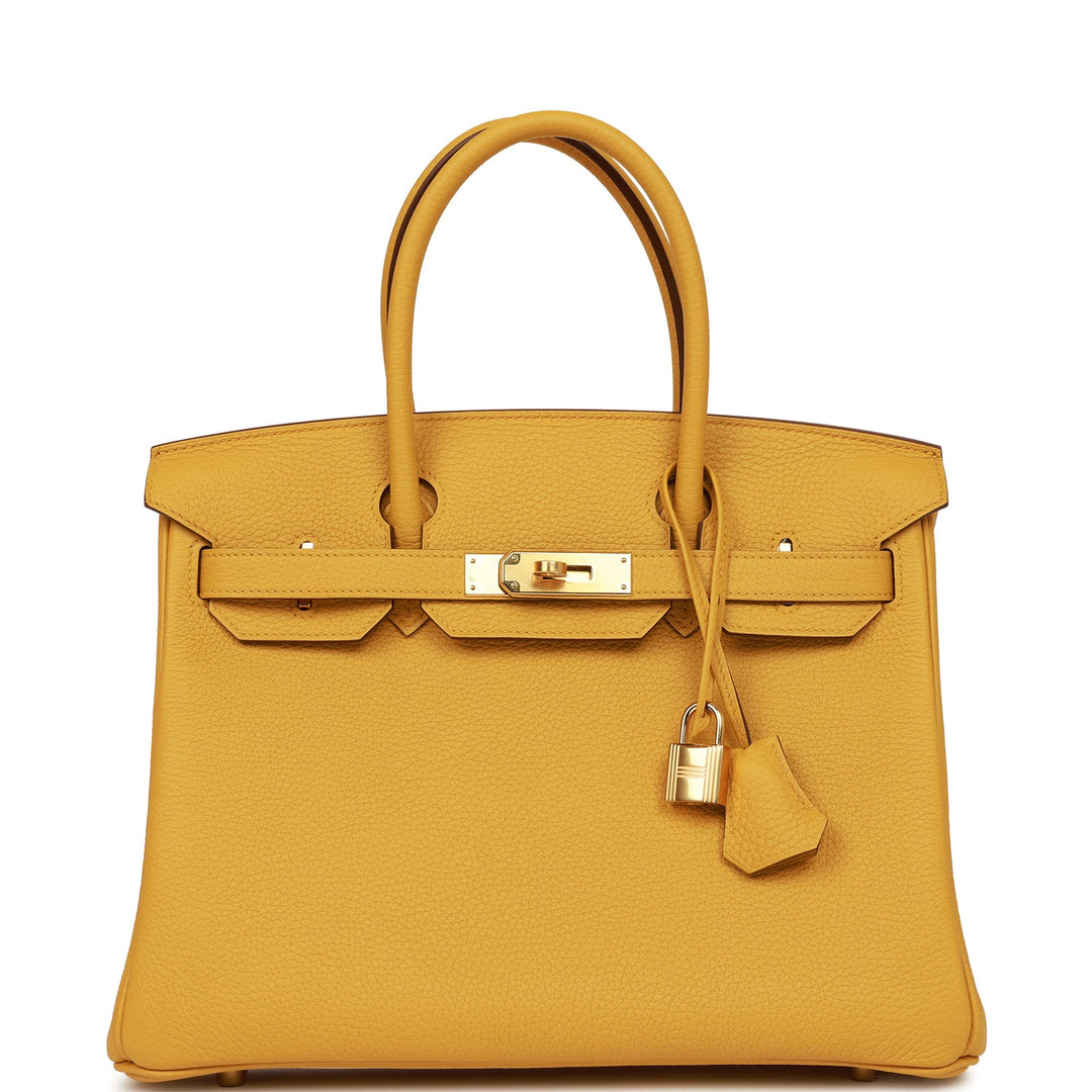 top quality Hermes Birkin 30 Jaune Ambre Clemence Gold Hardware