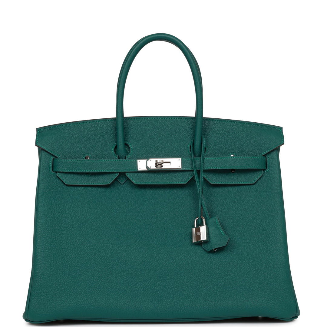 top quality Hermes Birkin 35 Malachite Togo Palladium Hardware