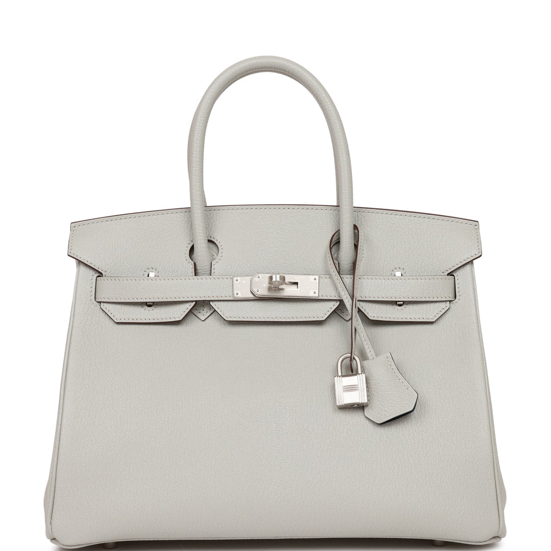 top quality Hermes Special Order (HSS) Birkin 30 Gris Perle Verso Chevre Brushed Palladium Hardware - Payment 1 for AP