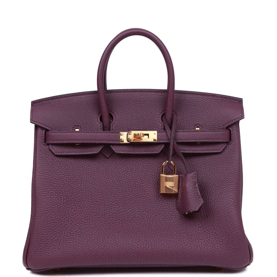top quality Hermes Birkin 25 Cassis Togo Gold Hardware