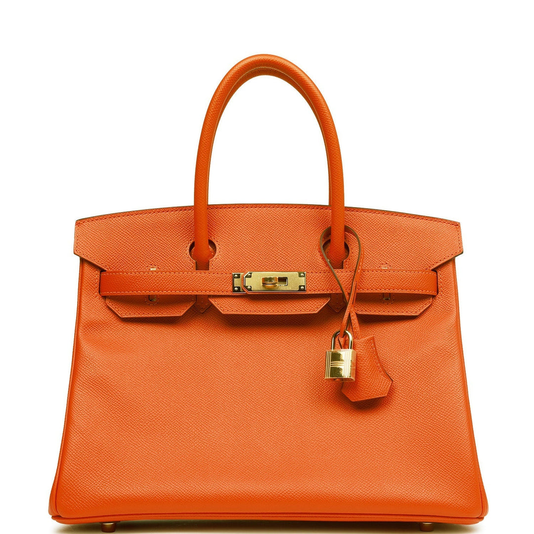 top quality Hermes Birkin 30 Feu Epsom Gold Hardware