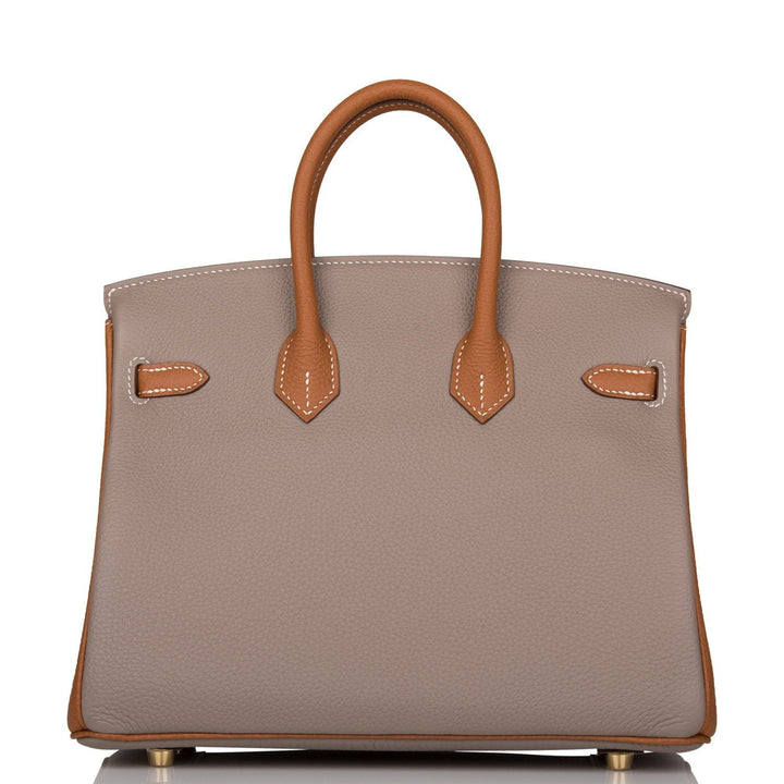 Hermes Birkin 25 Gris Asphalte and Gold Togo Brushed Gold Hardware