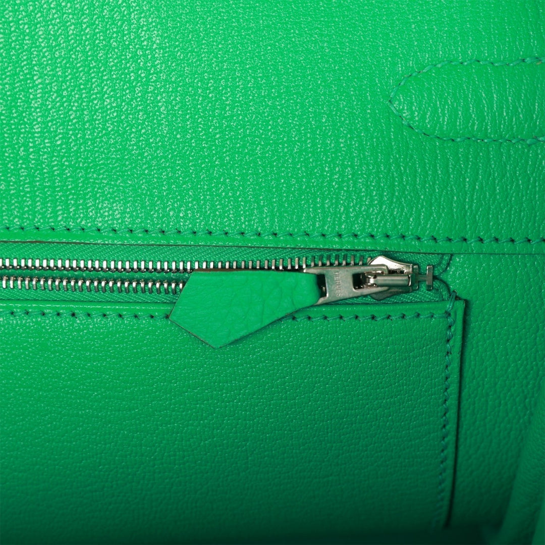 Hermes Birkin 35 Menthe Clemence Palladium Hardware