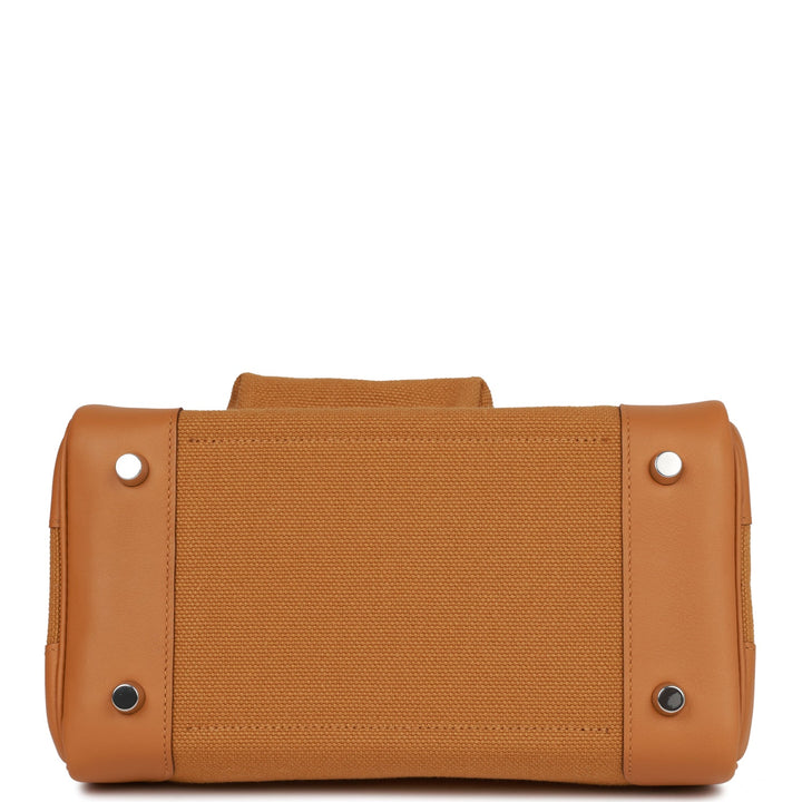 Top quality Hermes Birkin Cargo 25 Desert/Sesame Swift and Toile Canvas Palladium Hardware