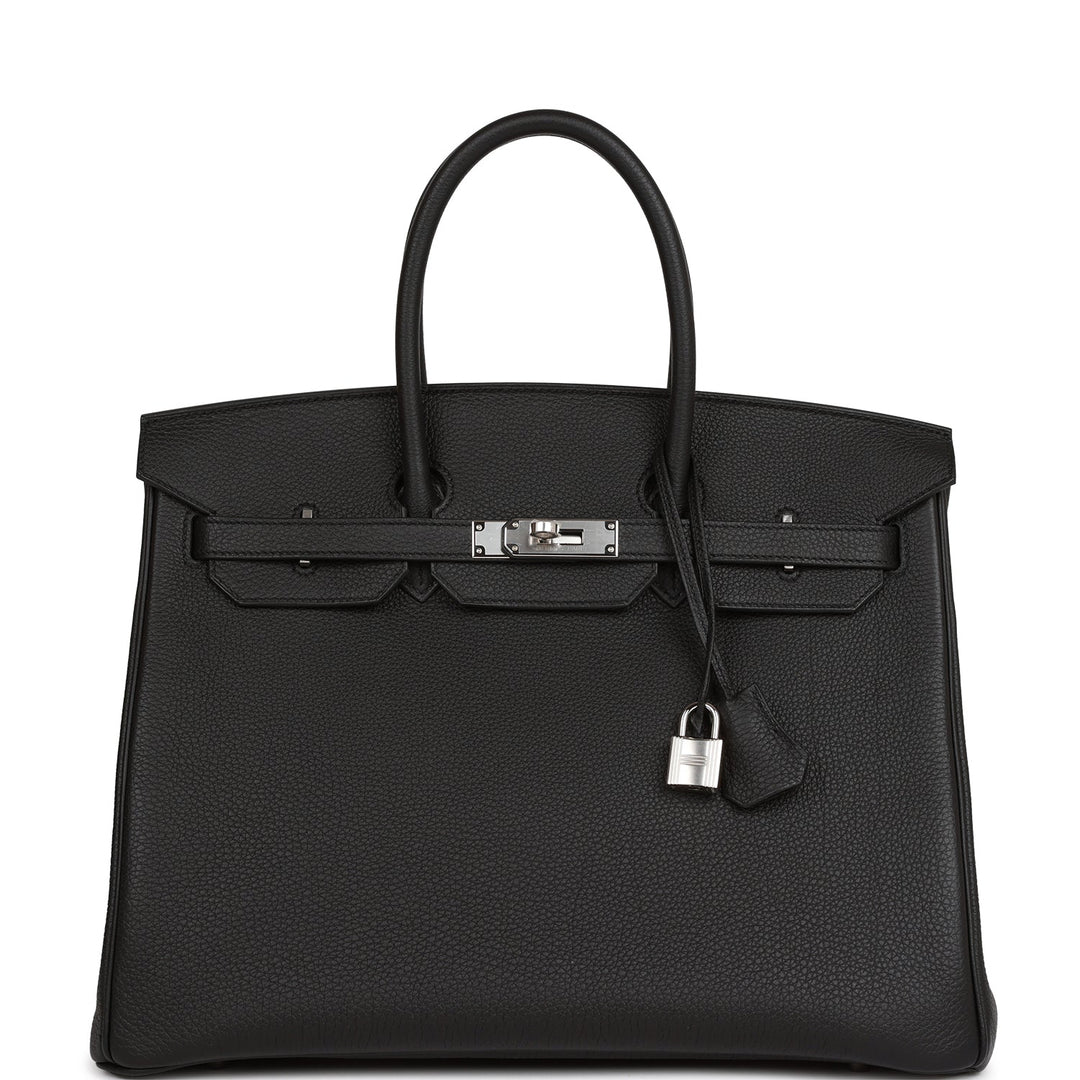 top quality Hermes Birkin 35 Black Togo Palladium Hardware