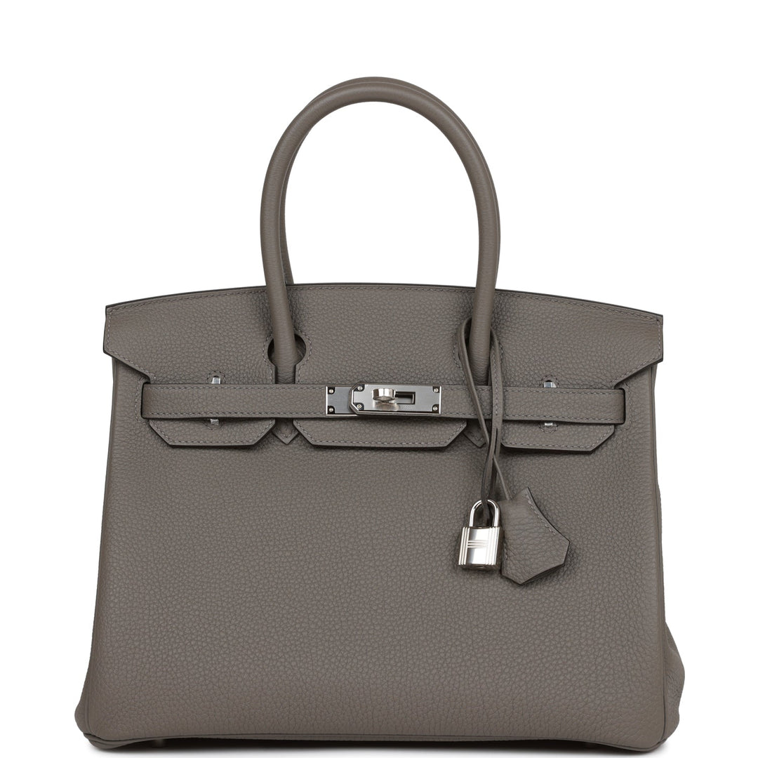 Hermes Birkin 30 Gris Meyer Togo Palladium Hardware