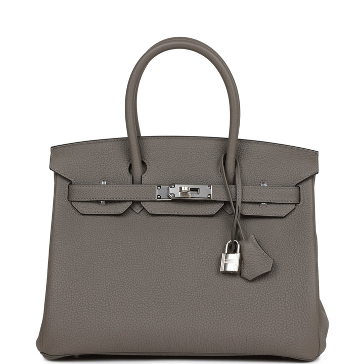 Top quality Hermes Birkin 30 Gris Meyer Togo Palladium Hardware