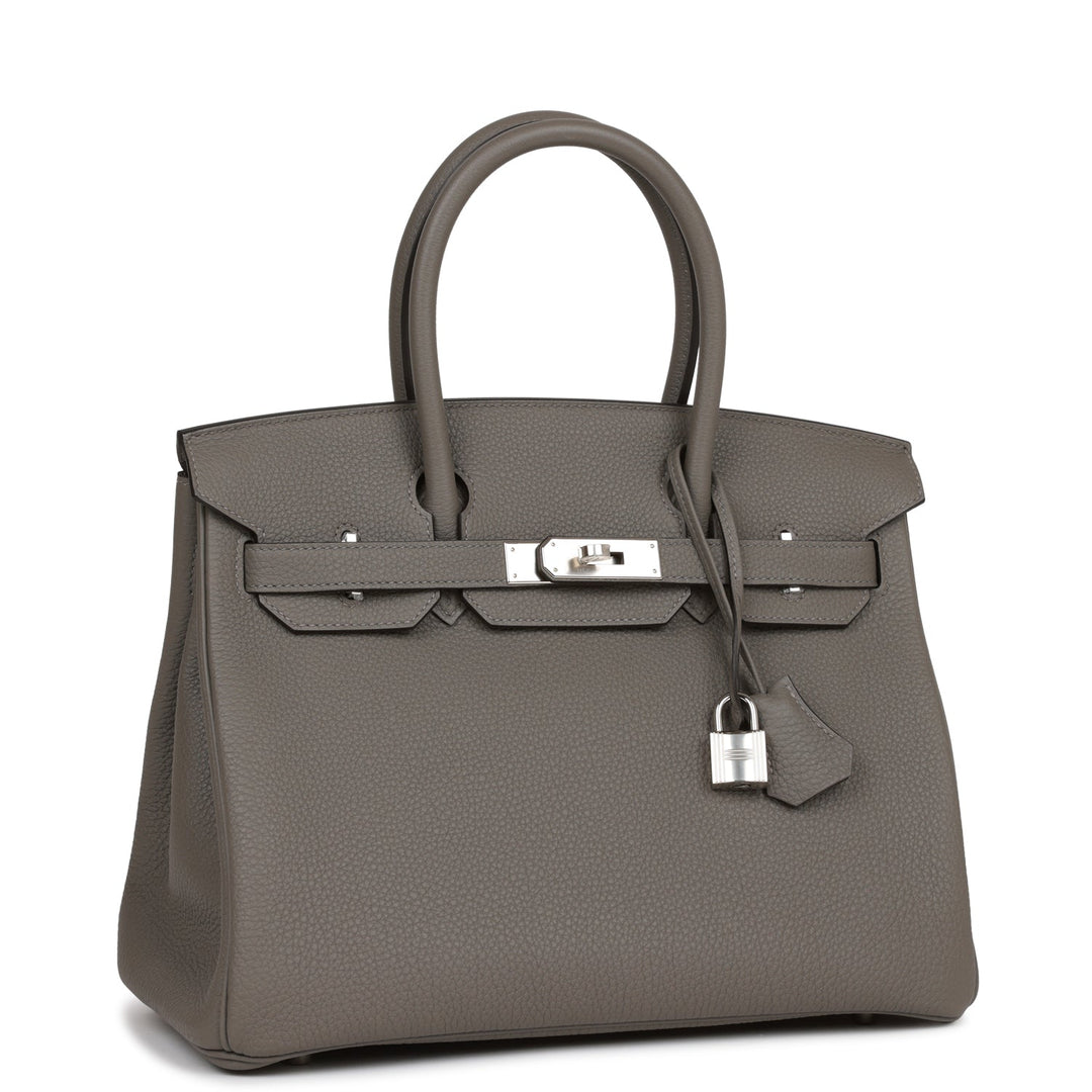 Top quality Hermes Birkin 30 Gris Meyer Togo Palladium Hardware