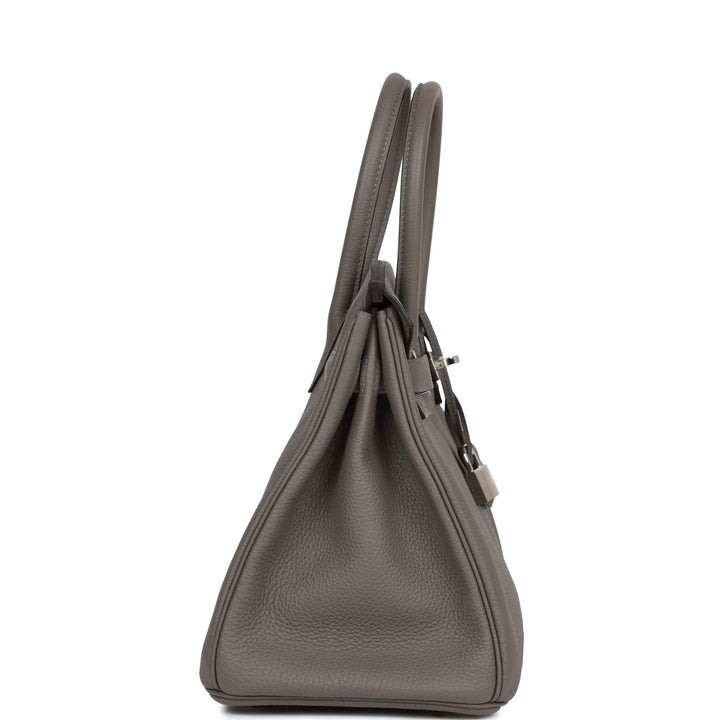 Top quality Hermes Birkin 30 Gris Meyer Togo Palladium Hardware