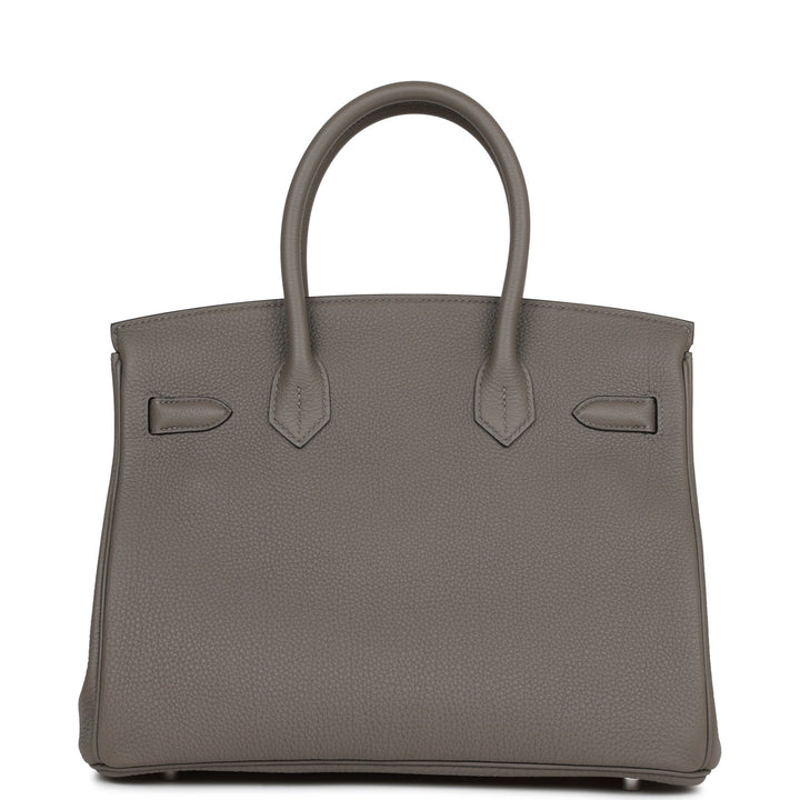 Top quality Hermes Birkin 30 Gris Meyer Togo Palladium Hardware