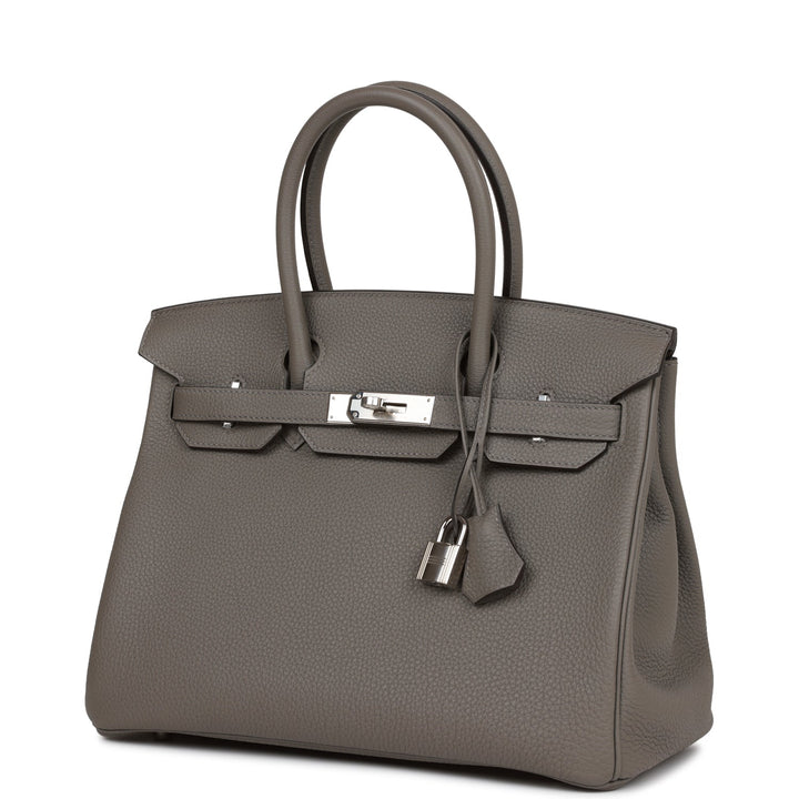 Top quality Hermes Birkin 30 Gris Meyer Togo Palladium Hardware