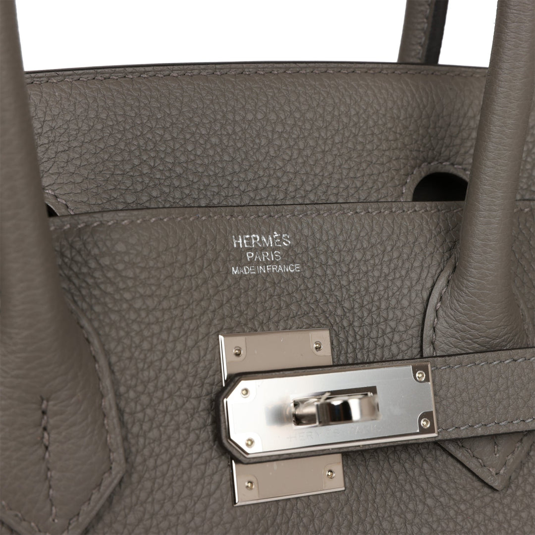 Top quality Hermes Birkin 30 Gris Meyer Togo Palladium Hardware