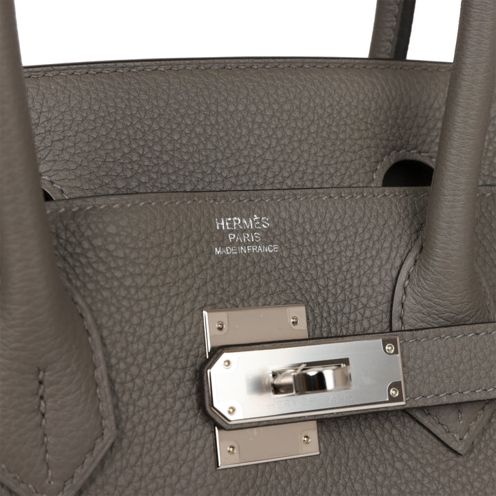 Top quality Hermes Birkin 30 Gris Meyer Togo Palladium Hardware