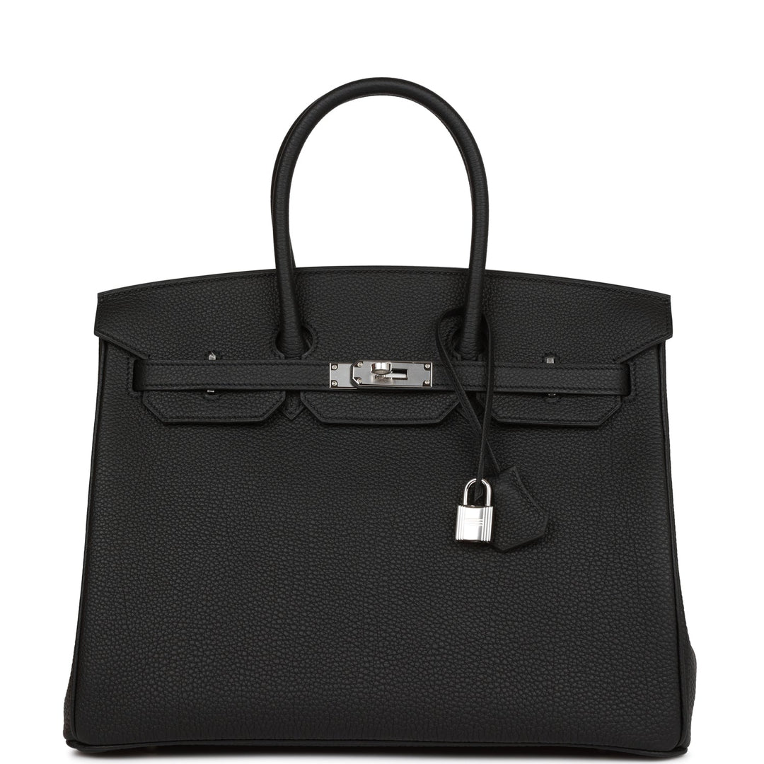 top quality Hermes Birkin 35 Black Togo Palladium Hardware