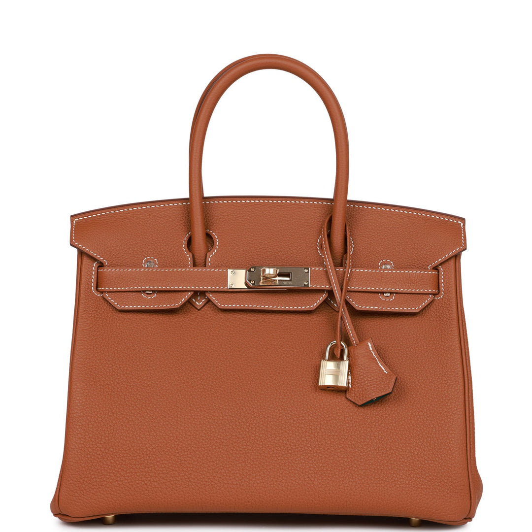 top quality Hermes Special Order (HSS) Birkin 30 Gold Verso Togo Permabrass Hardware