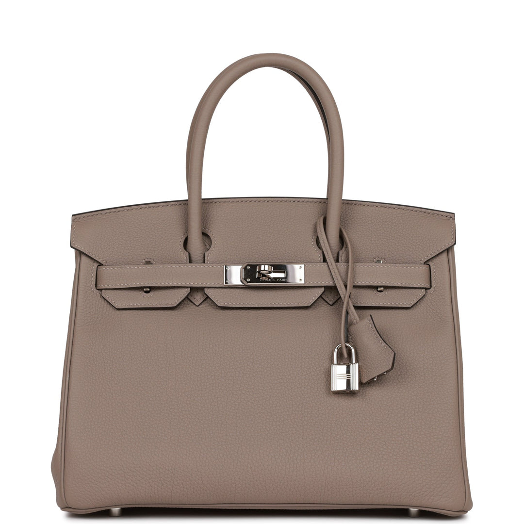 Top quality Hermes Birkin 30 Gris Asphalte Togo Palladium Hardware