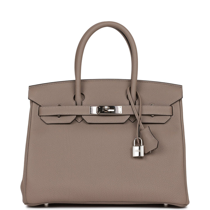 Top quality Hermes Birkin 30 Gris Asphalte Togo Palladium Hardware
