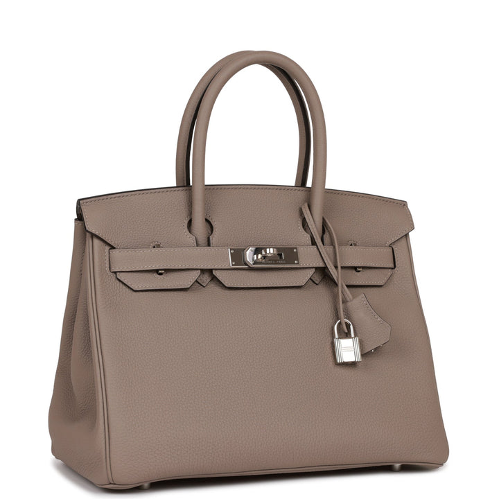 Top quality Hermes Birkin 30 Gris Asphalte Togo Palladium Hardware